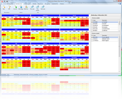 Hotel Reservation Chart Excel