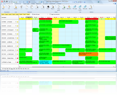 Hotel Reservation Chart Excel